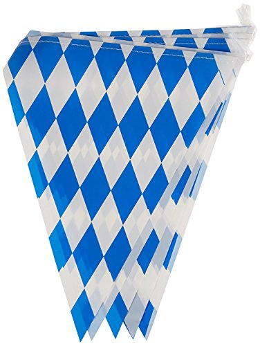 Beistle 50970 Oktoberfest Bavarian Flag Pennant Banner 11 Inches by 12 Feet (3-Pack)