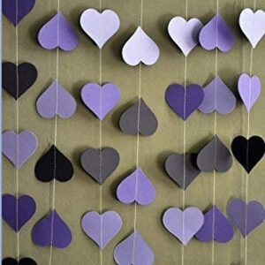 Boston Creative company LLC Wedding Heart Garland Paper Garland (Purple)