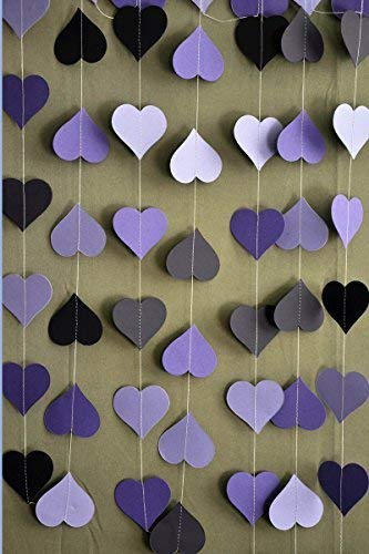 Boston Creative company LLC Wedding Heart Garland Paper Garland (Purple)