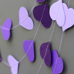 Boston Creative company LLC Wedding Heart Garland Paper Garland (Purple)