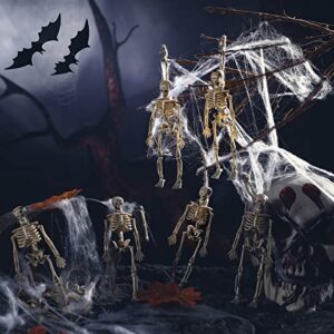 9 Feet Halloween Skeleton Garland Halloween Hanging Skeleton Halloween Skeleton Decorations Small Plastic Skeleton Miniatures Horrible Halloween Skull Realistic Human Bones Haunted House Accessories