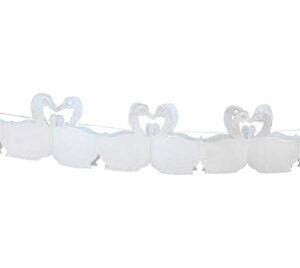 3-pack 12 foot tissue paper party decoration garland, swan