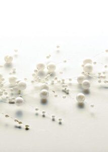 sullivan bead garland in pearl white – 5′ long