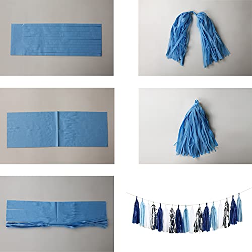 Tissue Paper Tassel DIY Party Garland Decor for All Events & Occasions ，30 Tassels Per Package