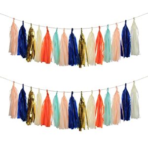 tissue paper tassel diy party garland decor for all events & occasions ，30 tassels per package