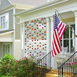 4th of July Decorations, 5 Strands Red White and Blue Star Garland Banner Memorial Day Decorations Patriotic Decorations Party Supplies for Labor Day, Independence Day, Veterans Day Celebration