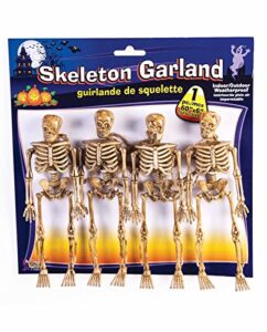 forum novelties skeleton garland halloween decoration, multicolor