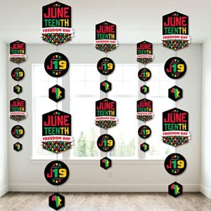big dot of happiness happy juneteenth – freedom day party diy backdrop – vertical decorations – 30 pieces