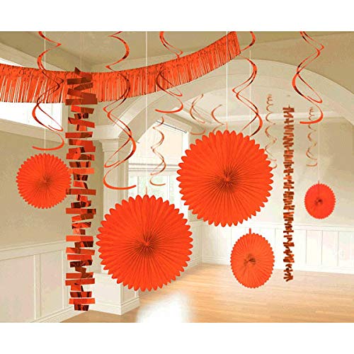 amscan 242500.05 Paper & Foil Decorating Kit | Orange Peel | Party Decor | 1 ct.