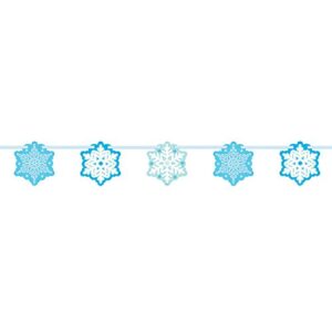 7ft paper cutout holiday snowflake garland