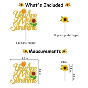 Royalz 101 Pcs Sunflower Balloons Garland Arch Kit with You Are My Sunshine Banner for Birthday Party Decorations, Bridal Shower, Wedding, Baby Shower Decoration Yellow