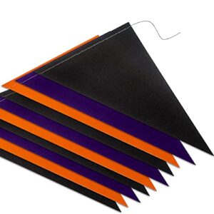 YSSAI 40Ft Halloween Pennant Banner Black Orange Purple Paper Triangle Flags Halloween Party Decorations Halloween Bunting Garland for Halloween Outdoor Indoor Hanging Decor 104 Flags