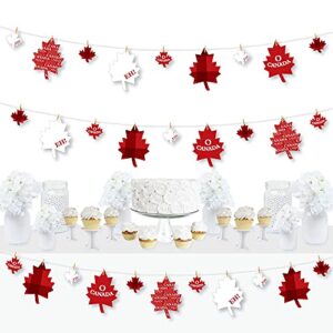 big dot of happiness canada day – canadian party diy decorations – clothespin garland banner – 44 pieces