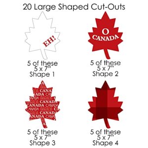 Big Dot of Happiness Canada Day - Canadian Party DIY Decorations - Clothespin Garland Banner - 44 Pieces