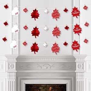 Big Dot of Happiness Canada Day - Canadian Party DIY Decorations - Clothespin Garland Banner - 44 Pieces