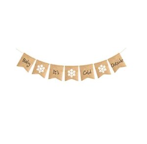 christmas banner baby it’s cold outside printed bunting banner christmas tree garland holiday bunting home garden indoor outdoor banner christmas home party decorations
