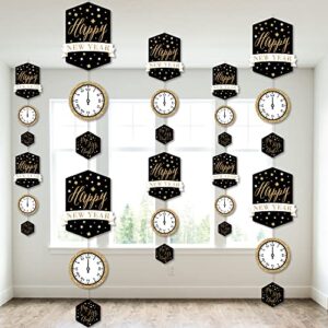 big dot of happiness new year’s eve – gold – new years eve party diy dangler backdrop – hanging vertical decorations – 30 pieces
