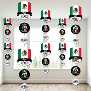 big dot of happiness viva mexico – mexican independence day party diy dangler backdrop – hanging vertical decorations – 30 pieces