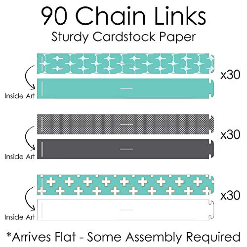 Big Dot of Happiness Medical School Grad - 90 Chain Links and 30 Paper Tassels Decoration Kit - Doctor Graduation Party Paper Chains Garland - 21 feet