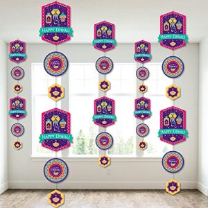 big dot of happiness happy diwali – festival of lights party diy dangler backdrop – hanging vertical decorations – 30 pieces
