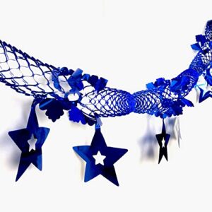39Ft Patriotic Hanging Decorations Garland, Shiny Aluminum Foil Metallic Banner with Stars for 4th of July Independence Day, USA National Day, Wall Hanging Fringe Banner for Wedding Holiday Parties
