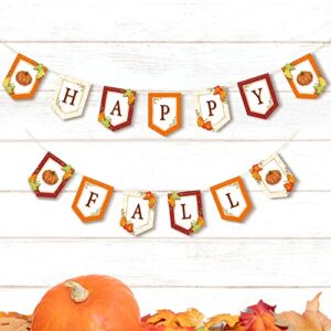 happy fall banner set for autumn party decoration fall harvest celebration decor thanksgiving hanging garland for birthday baby shower wedding party supplies