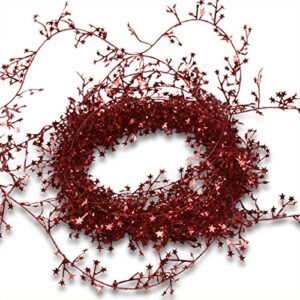 red small star garland christmas | length – 30 ft.