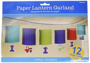 “all aboard boy” paper lantern garland, birthday