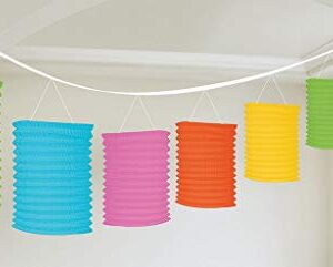 amscan Multicolor Party Lantern Garland, 12', Model:22055.90