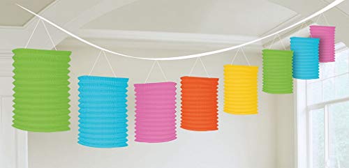 amscan Multicolor Party Lantern Garland, 12', Model:22055.90