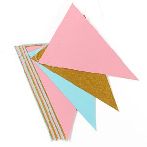 Blue Pink Gold Party-Decorations Gender-Reveal - 52Ft Paper Streamers 17FT Paper Banner Garland Hanging Decor Birthday Ideas Event Party Supplies