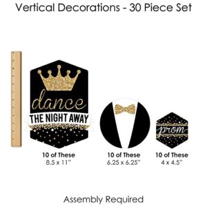 Big Dot of Happiness Prom - Prom Night Party DIY Dangler Backdrop - Hanging Vertical Decorations - 30 Pieces