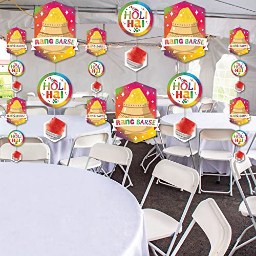 Big Dot of Happiness Holi Hai - Festival of Colors Party DIY Dangler Backdrop - Hanging Vertical Decorations - 30 Pieces