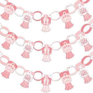 Big Dot of Happiness Tutu Cute Ballerina - 90 Chain Links and 30 Paper Tassels Decoration Kit - Ballet Birthday Party or Baby Shower Paper Chains Garland - 21 feet