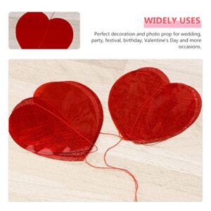 Gadpiparty 2 Sets Red Heart Paper Garland Love Heart Banner Garland Wedding Love Hanging Garlands Anniversary Streamer Banner for Valentines Day Hanging Decorations