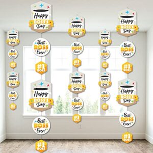 big dot of happiness happy boss’s day – best boss ever diy dangler backdrop – hanging vertical decorations – 30 pieces