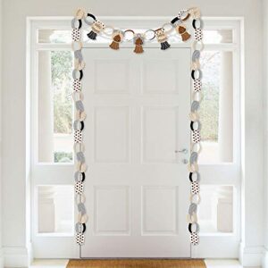 Big Dot of Happiness Party ’Til You’re Pooped - 90 Chain Links and 30 Paper Tassels Decoration Kit - Poop Emoji Party Paper Chains Garland - 21 feet