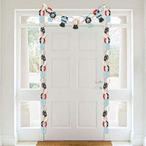 Big Dot of Happiness Boy 18th Birthday - 90 Chain Links and 30 Paper Tassels Decoration Kit - Eighteenth Birthday Party Paper Chains Garland - 21 feet