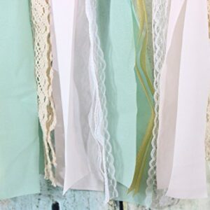 Lace Tassel Garland Fabric Garland Rag Tie Garland Shabby Chic Blush Banner Wedding Backdrop Wedding Decor Baby Shower Party Decor Home Decor Wall Hanging Boho Decor Fall Decor Birthday Banner