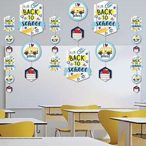 Big Dot of Happiness Back to School - First Day of School Classroom DIY Dangler Backdrop - Hanging Vertical Decorations - 30 Pieces