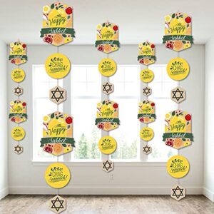 big dot of happiness sukkot – sukkah jewish holiday diy dangler backdrop – hanging vertical decorations – 30 pieces