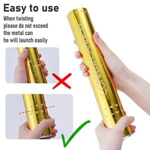 Yeunmu 5 Packs Confetti Cannons, 12 inch confetti cannons party poppers, gold confetti poppers for Graduation Wedding Birthday Parties and New Year's Eve Celebration