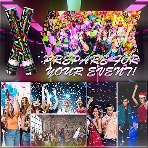 Confetti Cannons EFFIELER Multicolor Party Poppers Confetti Shooters (10 Packs) 100% Biodegradable and Air Powered Party Popper Perfect for Birthday, Graduation,and Any Other Party Or Celebration…