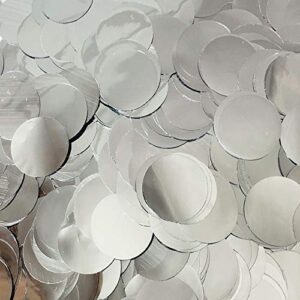 silver confetti 1 inch table confetti glitter 5000 pcs for wedding party decoration or filled balloons