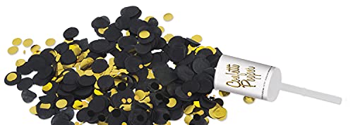 Beistle, Black/Gold Confetti Push Ups, 6.75"