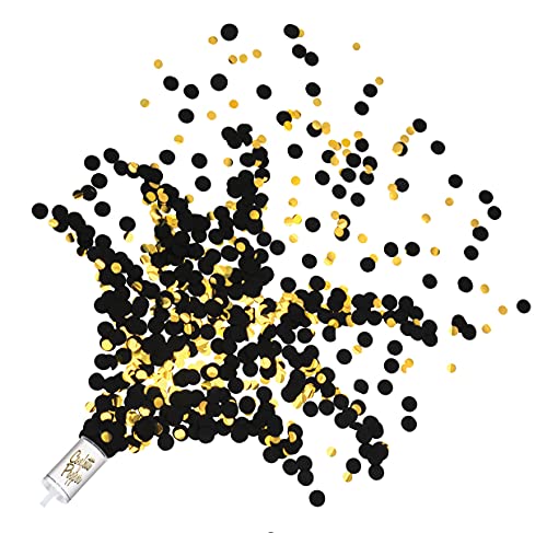 Beistle, Black/Gold Confetti Push Ups, 6.75"