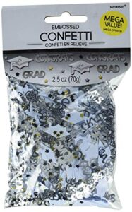 amscan confetti, 2 1/2oz, white