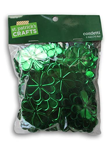 Shimmering Shamrock Confetti for St. Patrick's Day - Party Decor, Accent, and Embellishment - 2.5 Oz Bag