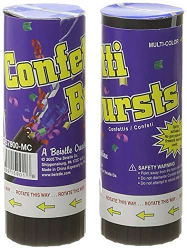 Beistle 57900-MC Confetti Bursts, 2-Pack Multicolor, 7.5"