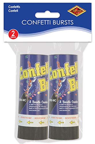 Beistle 57900-MC Confetti Bursts, 2-Pack Multicolor, 7.5"